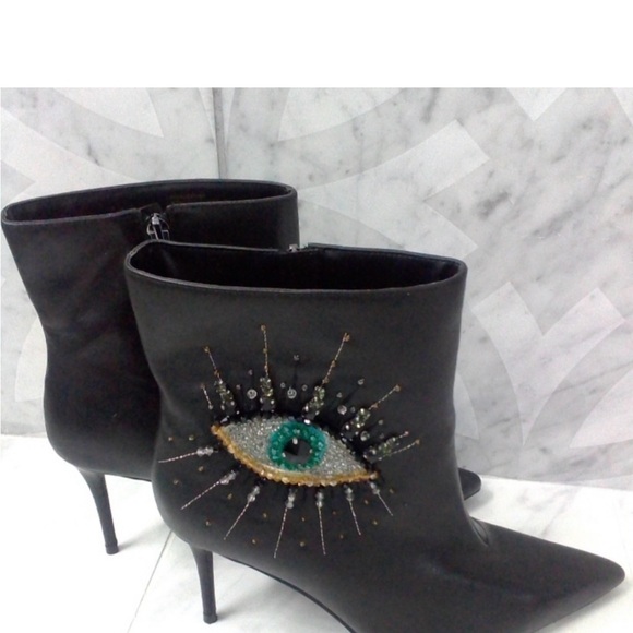 NEW Kurt Geiger Belgravia Eye Boot Black Leather Size 40.5, FITS SIZE 9.5 - Picture 2 of 6